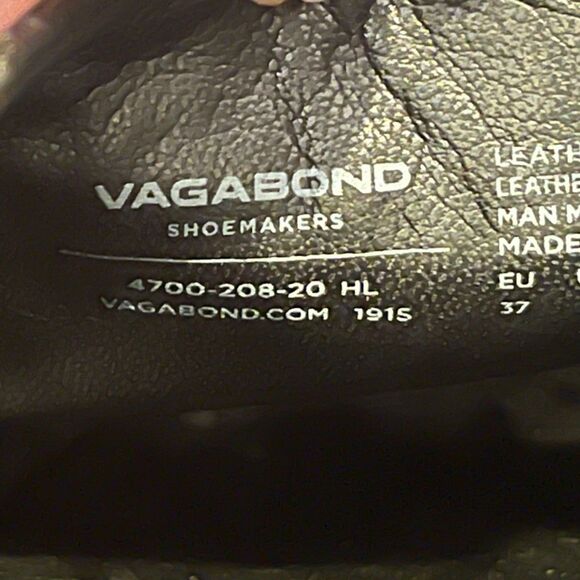 Vagabond Shoemakers Black Leather Square Toe Mules Size 37 Crocodile Embossed - Picture 8 of 11